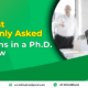 The Most Commonly Asked Questions in a PhD Interview