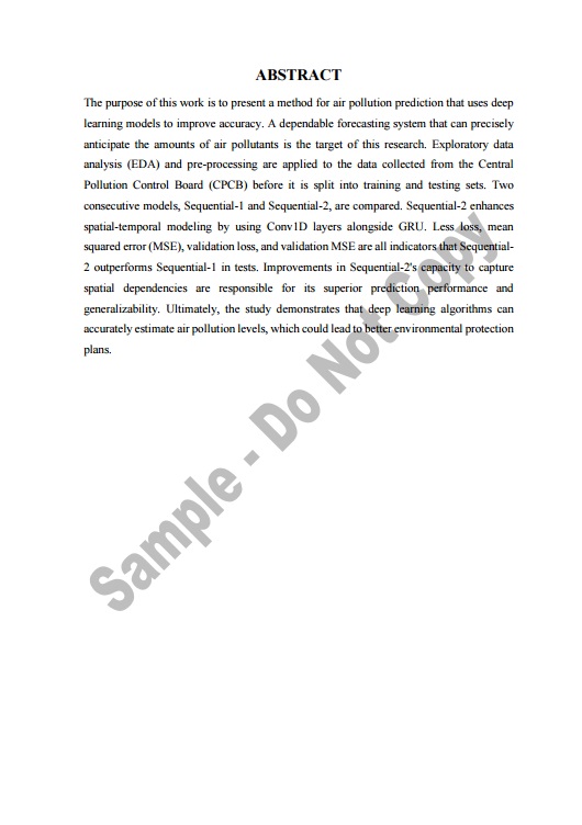 Air Pollution Prediction Using Deep Learning Master Thesis Preview