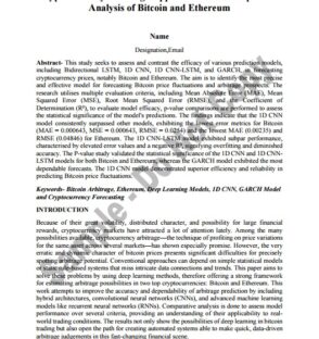 Cryptocurrency Arbitrage Prediction Using Deep Learning Scopus Preview