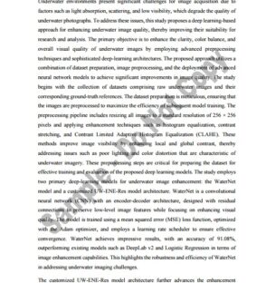 Underwater Image Enhancement Using Deep Learning PhD Thesis preview