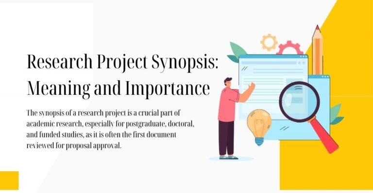 Research Project Synopsis Meaning and Importance